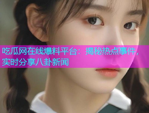 吃瓜网在线爆料平台：揭秘热点事件，实时分享八卦新闻