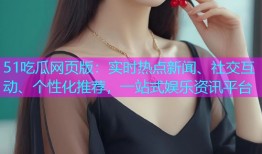 51吃瓜网页版：实时热点新闻、社交互动、个性化推荐，一站式娱乐资讯平台
