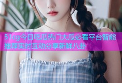 51cg今日吃瓜热门大瓜必看平台智能推荐实时互动分享新鲜八卦