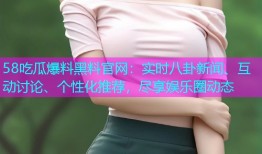 58吃瓜爆料黑料官网：实时八卦新闻、互动讨论、个性化推荐，尽享娱乐圈动态