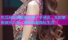吃瓜网站明星黑料第一手资讯，实时更新娱乐八卦，揭秘明星隐私生活
