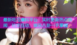 最新吃瓜爆料平台：实时更新热点新闻，社交互动，娱乐八卦一手掌握