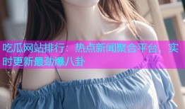 吃瓜网站排行：热点新闻聚合平台，实时更新最劲爆八卦
