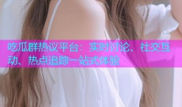 吃瓜群热议平台：实时讨论、社交互动、热点追踪一站式体验