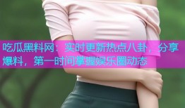 吃瓜黑料网：实时更新热点八卦，分享爆料，第一时间掌握娱乐圈动态