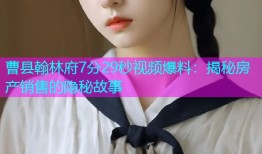 曹县翰林府7分29秒视频爆料：揭秘房产销售的隐秘故事