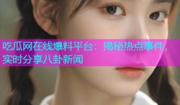 吃瓜网在线爆料平台：揭秘热点事件，实时分享八卦新闻