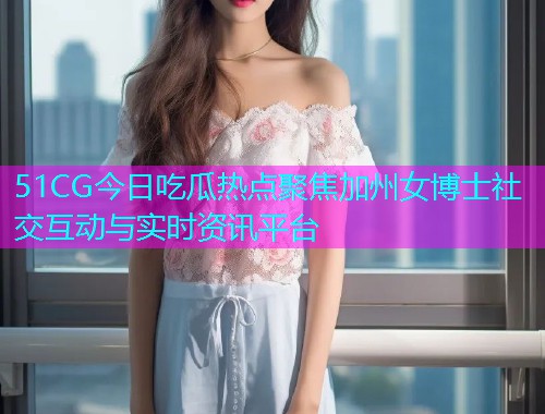 51CG今日吃瓜热点聚焦加州女博士社交互动与实时资讯平台